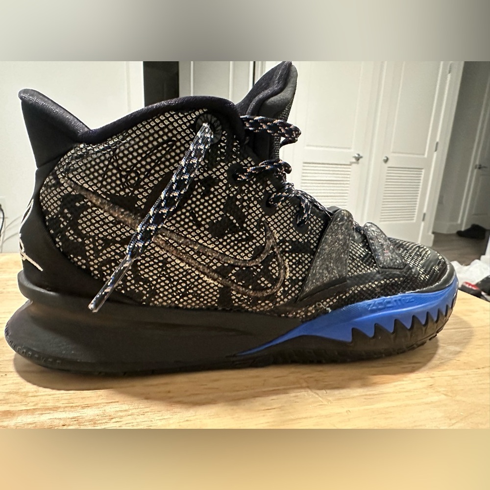 Nike Black and Orange High-Top Sneakers